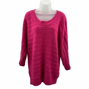 Poof Excellence Pink Tunic Sweater Size M